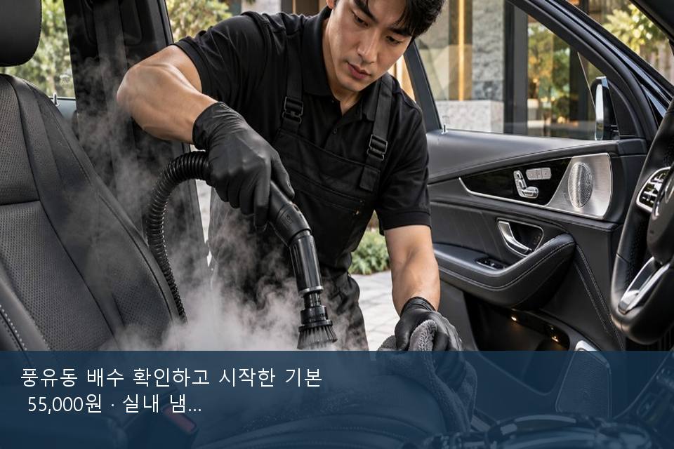 풍유동 배수 확인하고 시작한 기본 55,000원 · 실내 냄새를 연 기록