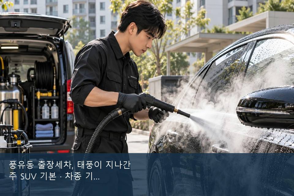 풍유동 출장세차, 태풍이 지나간 주 SUV 기본 · 차종 기준 금액