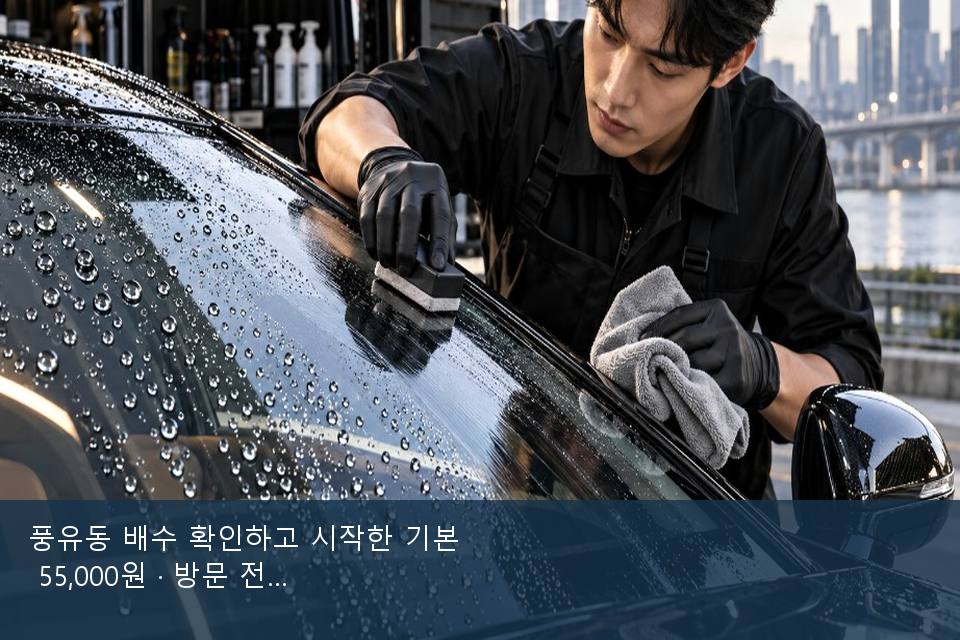 풍유동 배수 확인하고 시작한 기본 55,000원 · 방문 전에 확인한 것